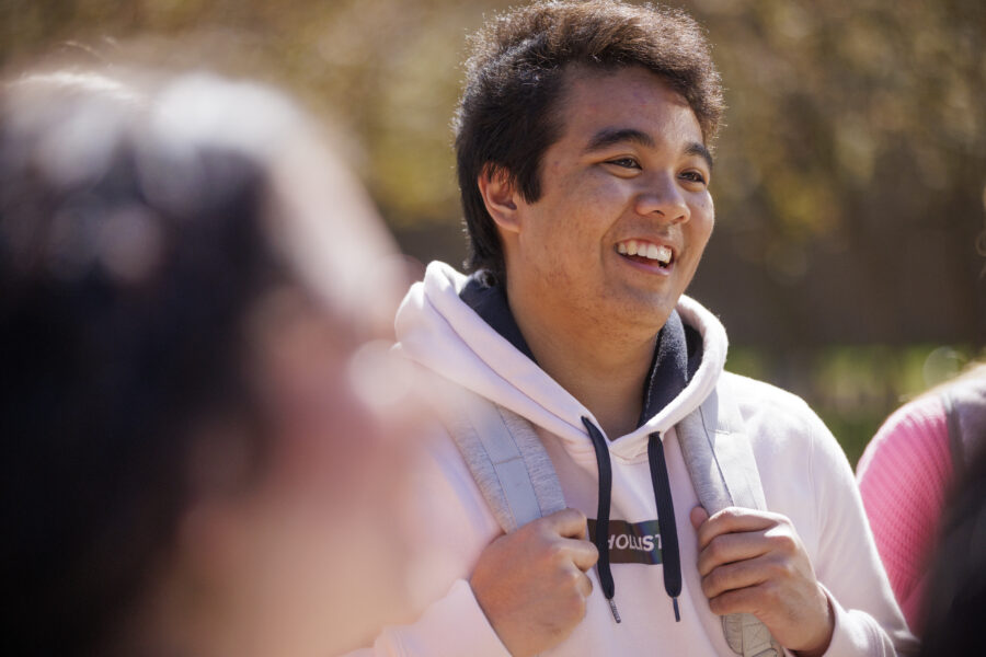 male student smiling