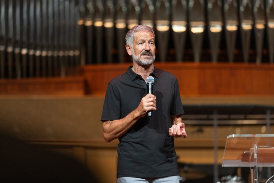 John Bevere speaking in chapel