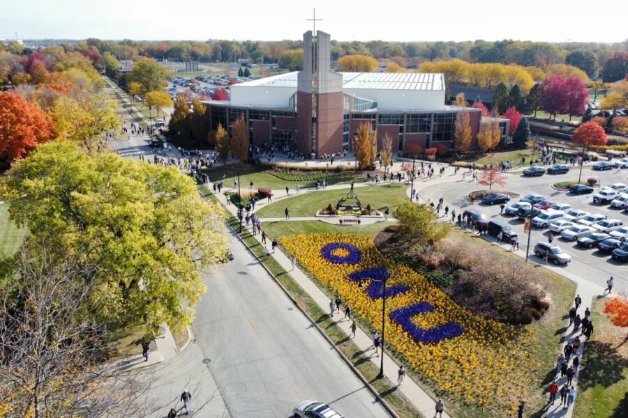 flags at chapel