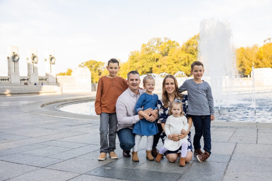 Kyle McDonald and his family in D.C.